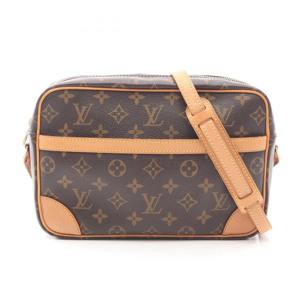 LOUIS VUITTON Authentic Brown Monogram Leather Shoulder Bag